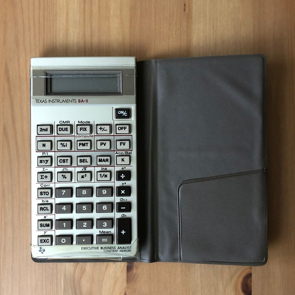 Vintage Texas Instruments TI BA-II Business Financial Calculator